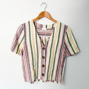 Abound Multicolor Striped Button-Down Shirt